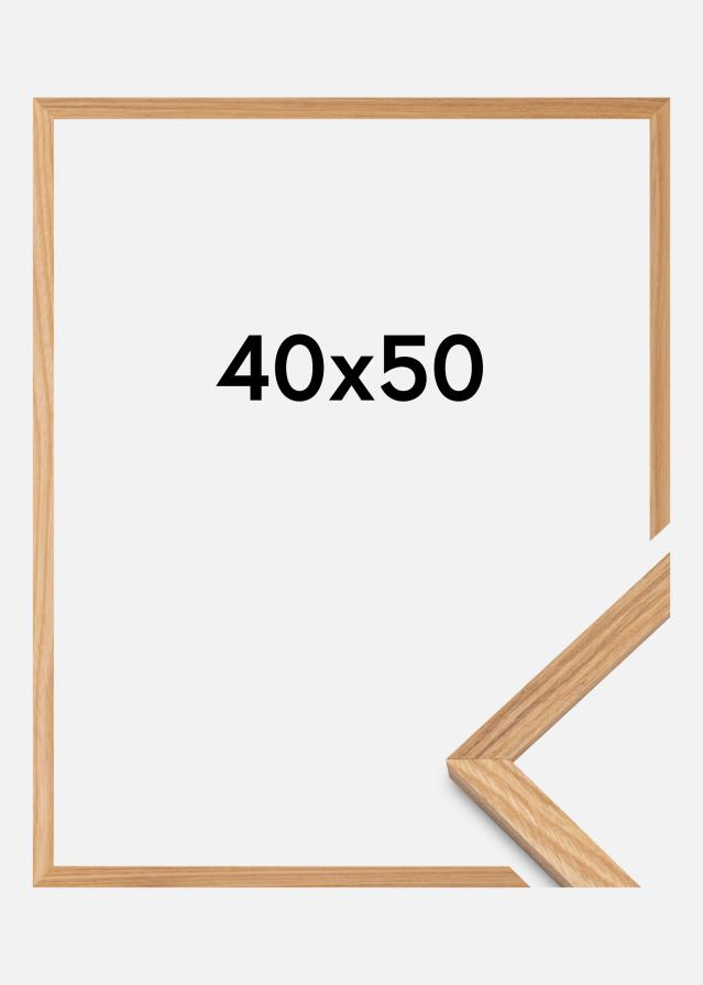 Marco Roble Macizo Acrílico 40x50 cm