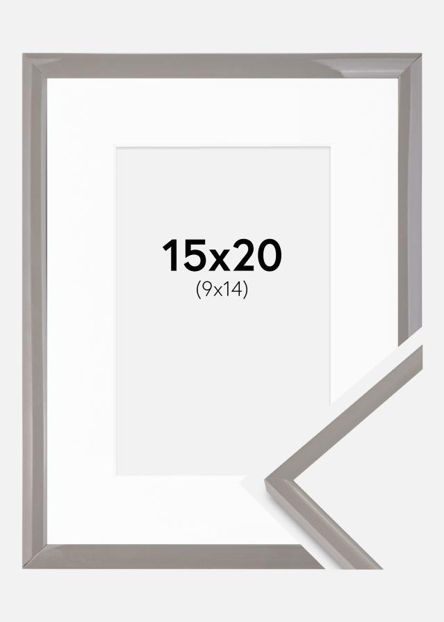 Marco New Lifestyle gris tierra 15x20 cm - Paspartús Blanco 10x15 cm