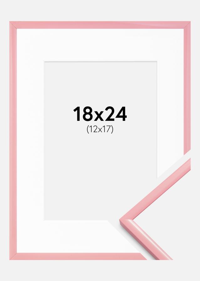 Marco New Lifestyle Rosa 18x24 cm - Paspartús Blanco 13x18 cm
