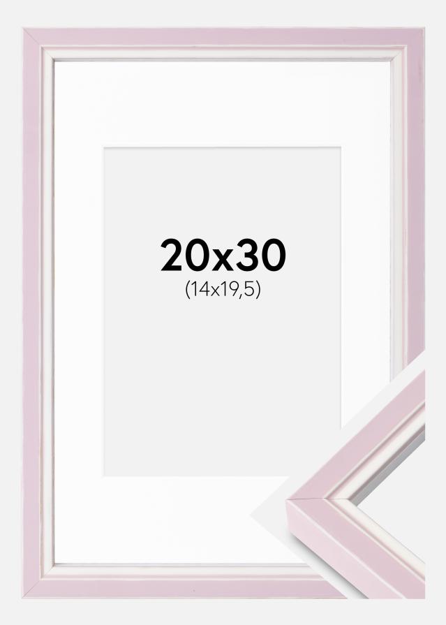 Marco Diana Rosa 20x30 cm - Paspartús Blanco 15x21 cm