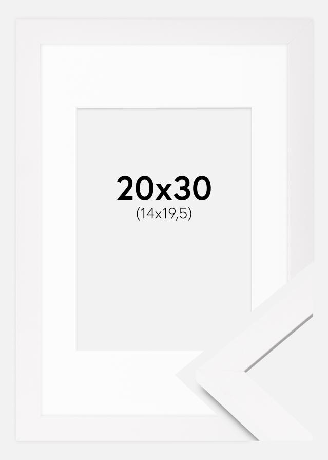 Marco BGA Classic Blanco 20x30 cm - Paspartús Blanco 15x21 cm