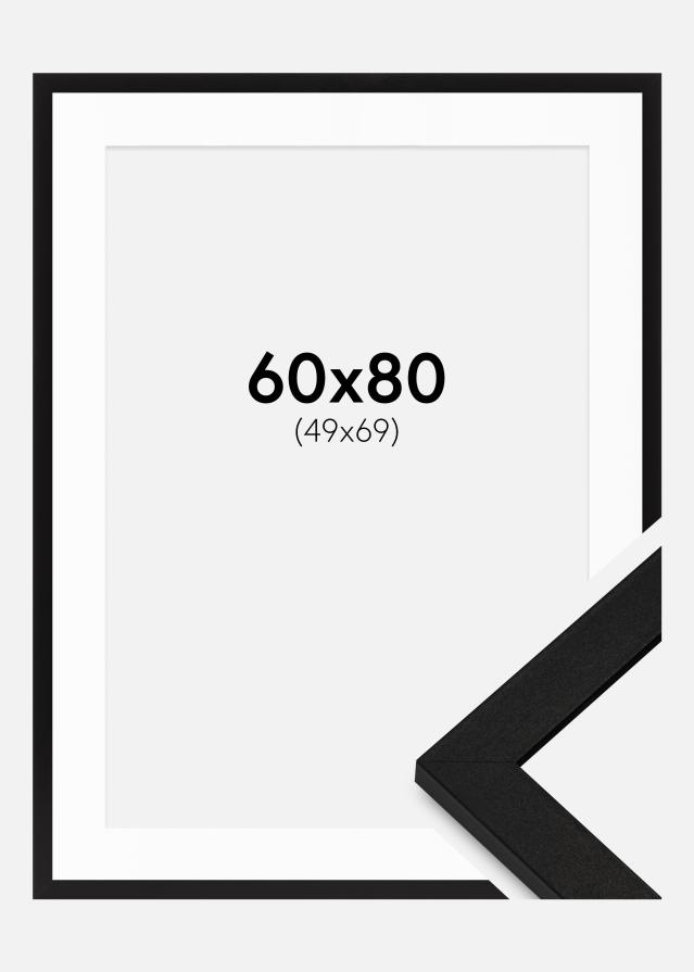 Marco BGA Classic Negro 60x80 cm - Paspartús Blanco 50x70 cm