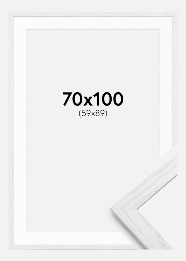 Marco Stilren Blanco Roble 70x100 cm - Paspartús Blanco 60x90 cm