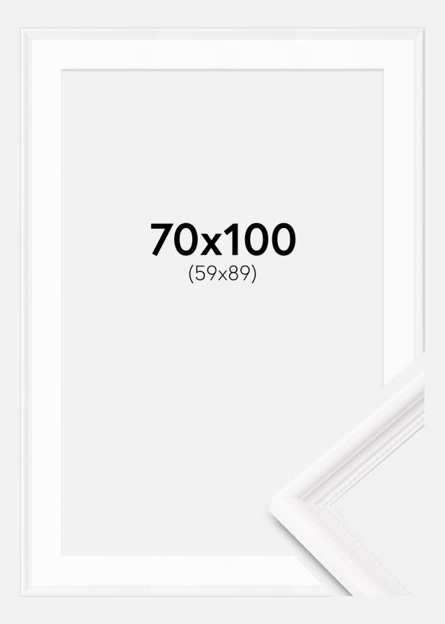 Marco Gala Blanco 70x100 cm - Paspartú Blanco 60x90 cm