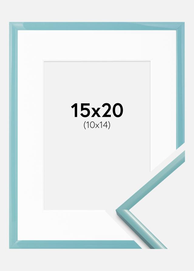 Marco New Lifestyle Turquesa 15x20 cm - Paspartús Blanco 11x15 cm