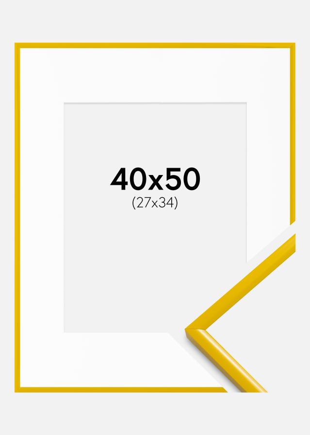 Marco New Lifestyle Amarillo 40x50 cm - Paspartús Blanco 28x35 cm