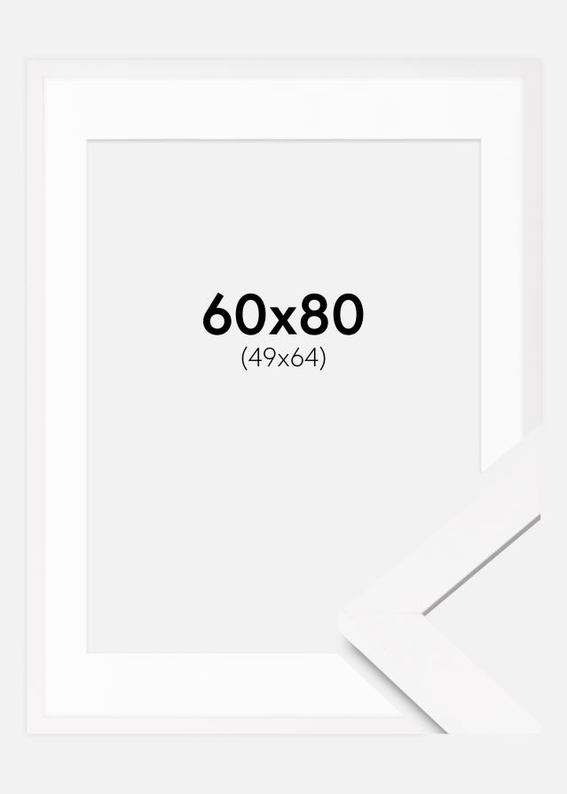 Marco BGA Classic Blanco 60x80 cm - Paspartús Blanco 50x65 cm