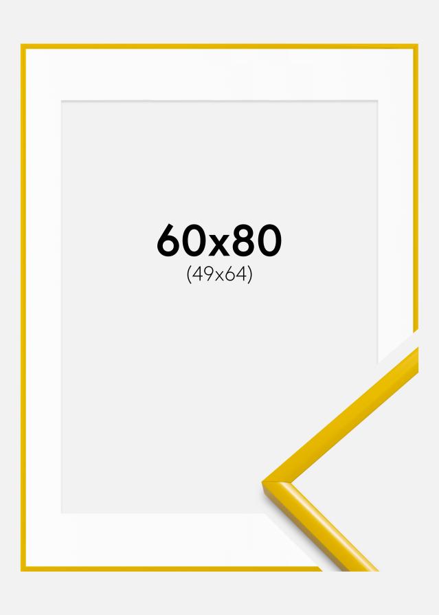Marco New Lifestyle Amarillo 60x80 cm - Paspartús Blanco 50x65 cm