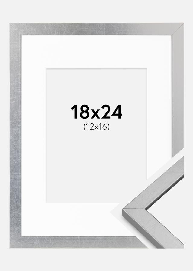 Marco Minerva Plata 18x24 cm - Paspartús Blanco 13x17 cm