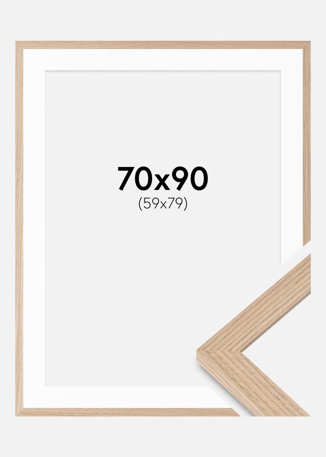 Marco BGA Classic Roble 70x90 cm - Paspartús Blanco 60x80 cm