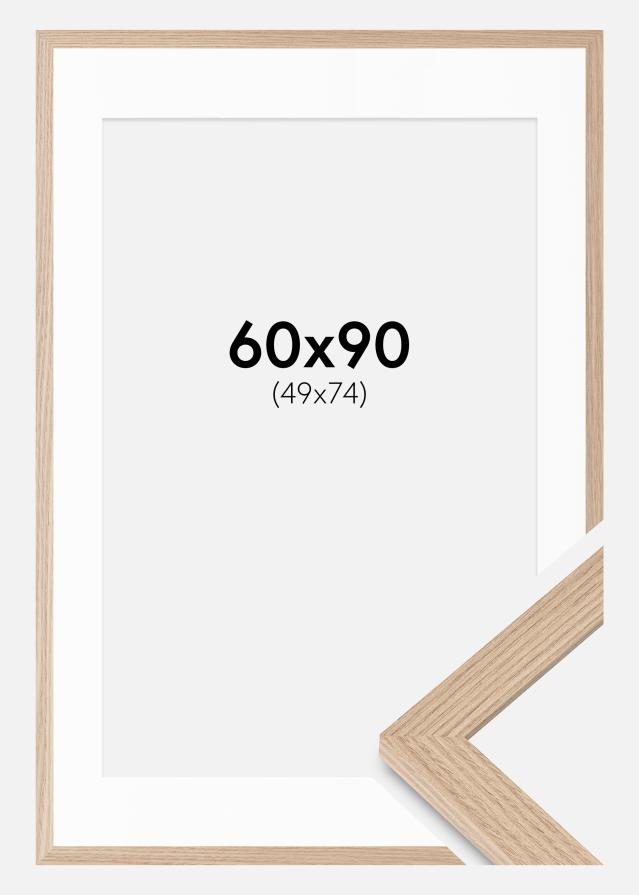 Marco BGA Classic Roble 60x90 cm - Paspartús Blanco 50x75 cm