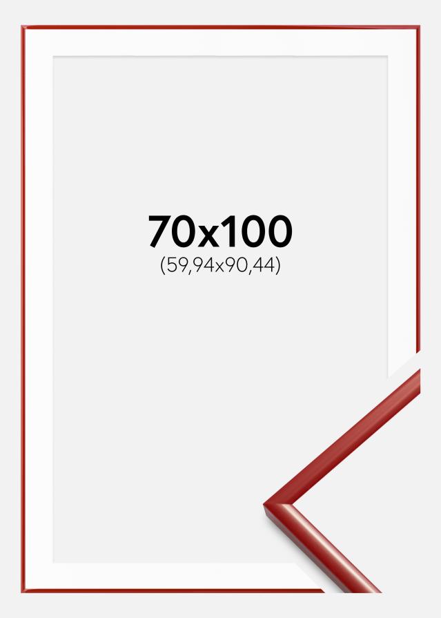 Marco New Lifestyle Rojo 70x100 cm - Paspartús Blanco 24x36 inches
