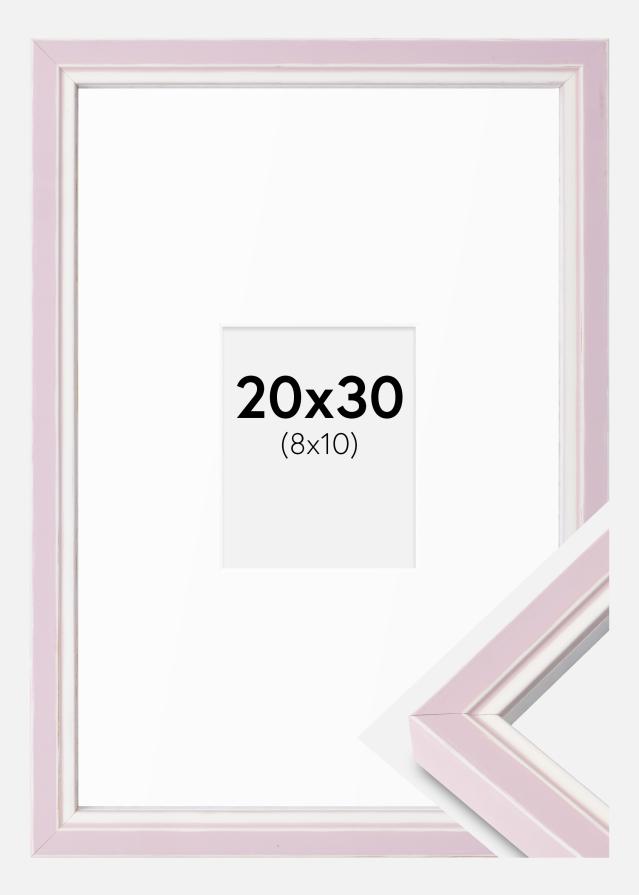 Marco Diana Rosa 20x30 cm - Paspartús Blanco 9x11 cm