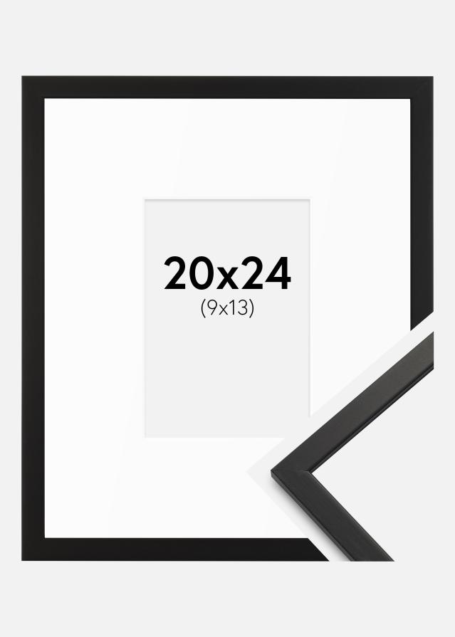 Marco Edsbyn Negro 20x24 cm - Paspartús Blanco 10x14 cm