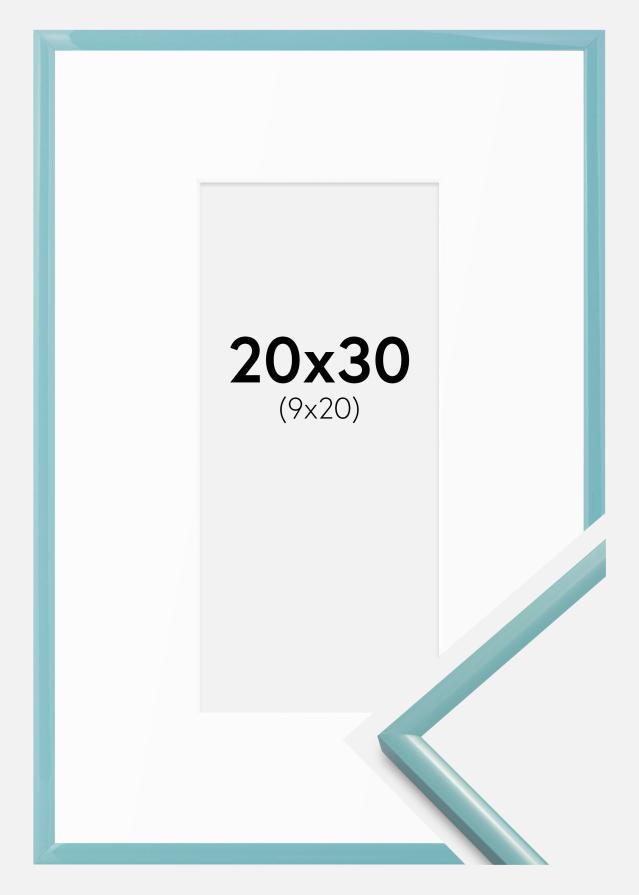 Marco New Lifestyle Turquesa 20x30 cm - Paspartús Blanco 10x21 cm