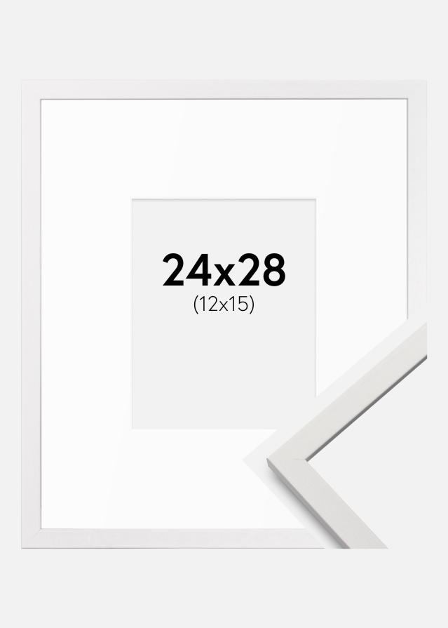 Marco Edsbyn Blanco 24x28 cm - Paspartús Blanco 13x16 cm
