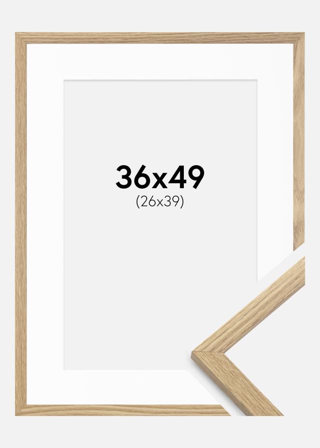 Marco Trendy Roble 36x49 cm - Paspartús Blanco 27x40 cm