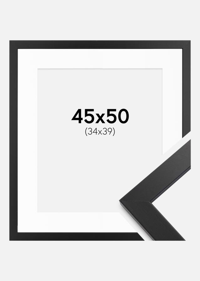 Marco negro madera 45x50 cm - Paspartús Blanco 35x40 cm