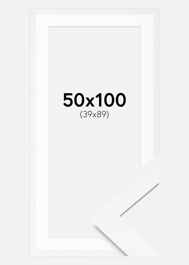 Marco BGA Classic Blanco 50x100 cm - Paspartús Blanco 40x90 cm