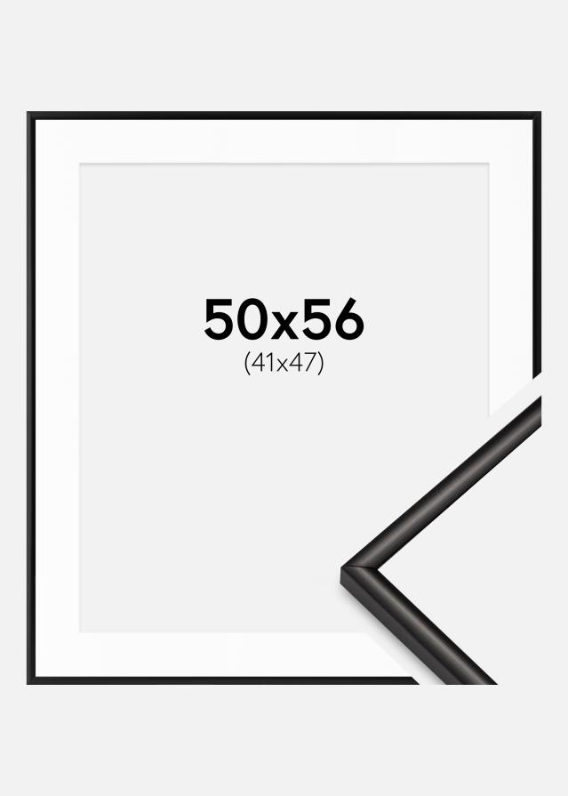 Marco Scandi Mate Negro 50x56 cm - Paspartús Blanco 42x48 cm