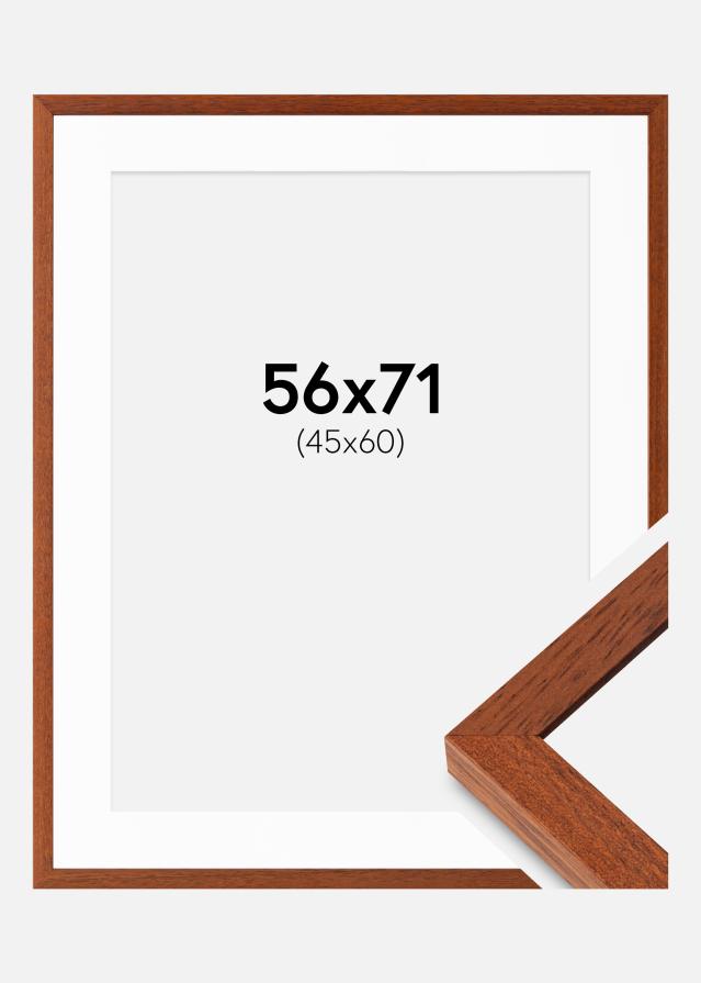 Marco Hermes Cereza 56x71 cm - Paspartús Blanco 46x61 cm