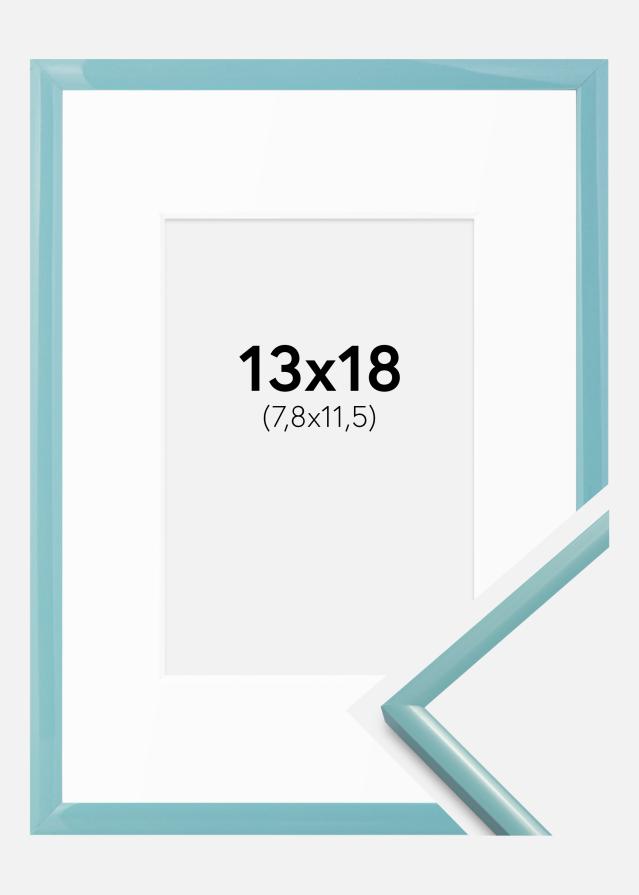 Marco New Lifestyle Turquesa 13x18 cm - Paspartús Blanco B7 88x125 mm