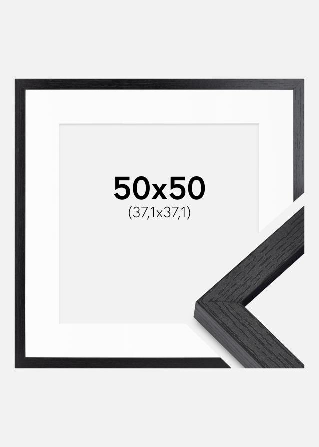 BGA Marco Caja Negro 50x50 cm - Paspartús Blanco 15x15 inches