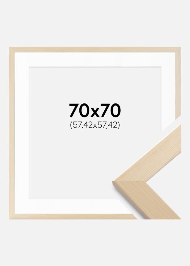 Marco Trendline Naturaleza 70x70 cm - Paspartús Blanco 23x23 inches