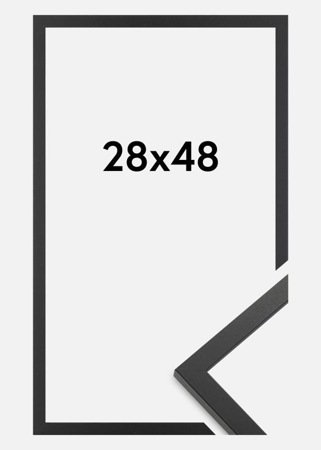 Marco Trendy Vidrio acrílico Negro 28x48 cm