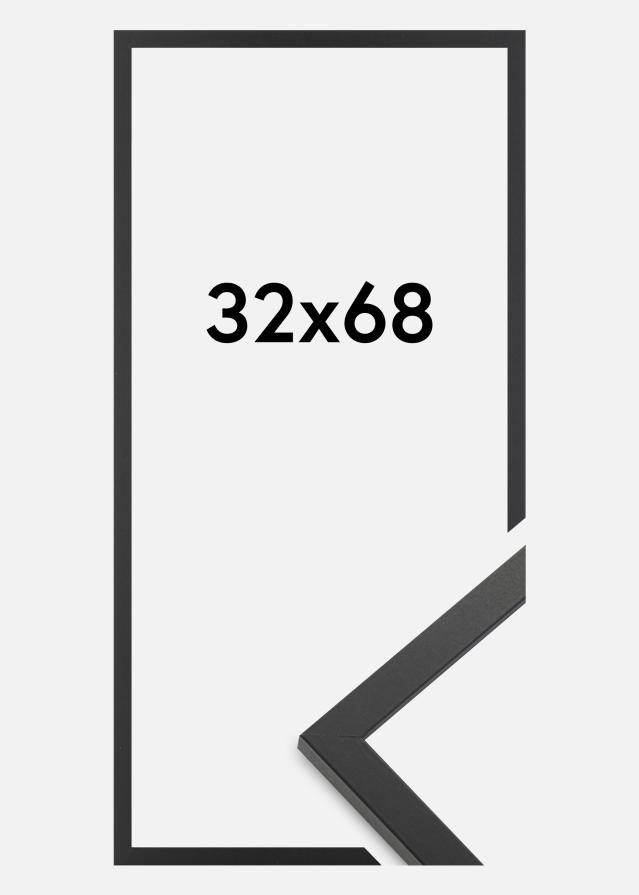 Marco Trendy Vidrio acrílico Negro 32x68 cm