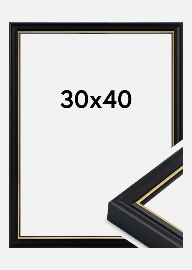 Marco Canterbury Vidrio acrílico Negro 30x40 cm