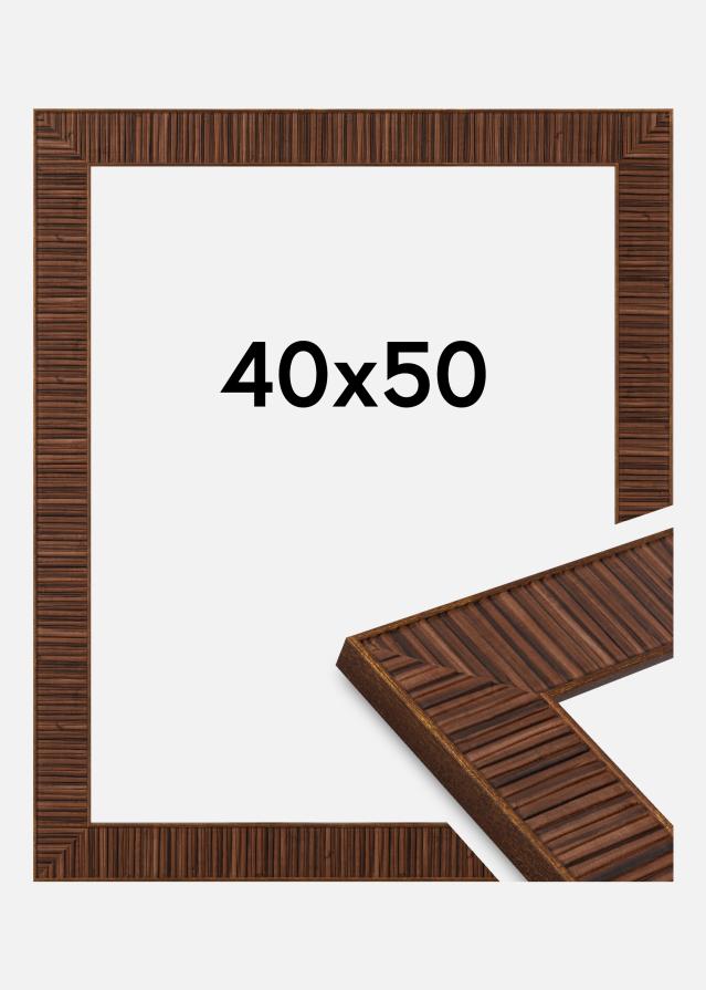 Marco Agust Vidrio acrílico Rosewood 40x50 cm