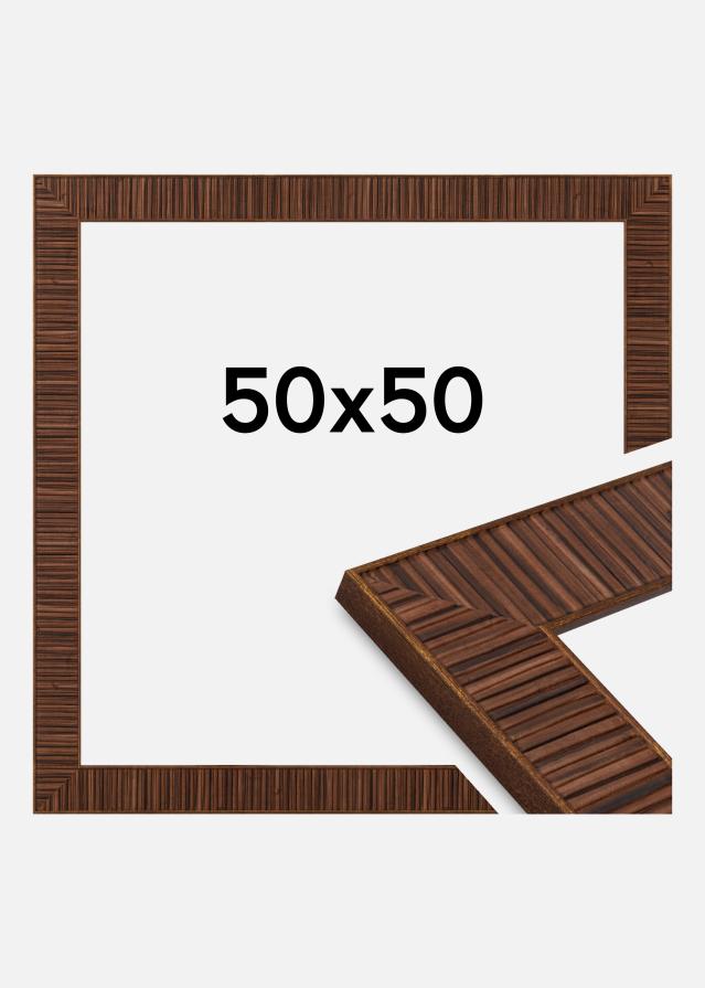 Marco Agust Vidrio acrílico Rosewood 50x50 cm