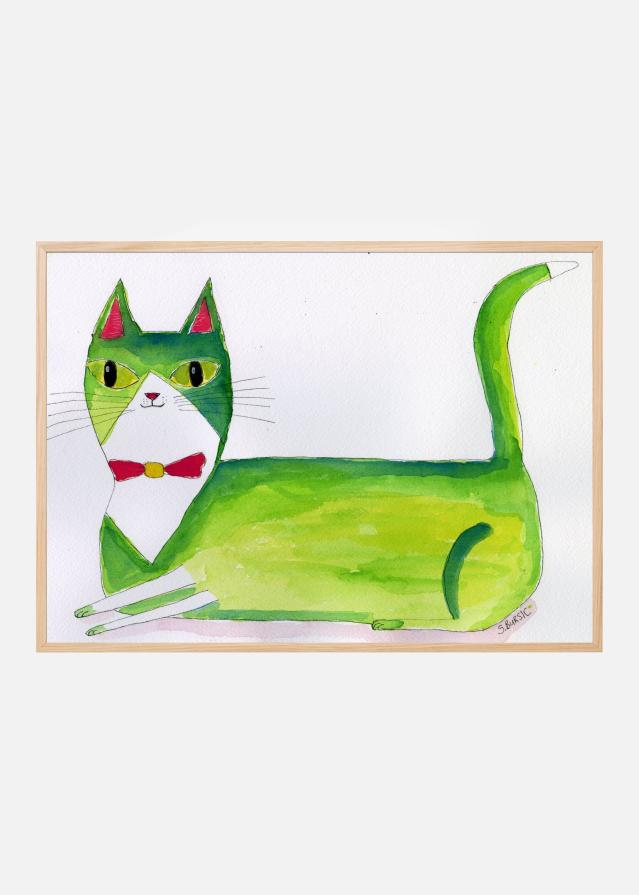 The green cat Póster