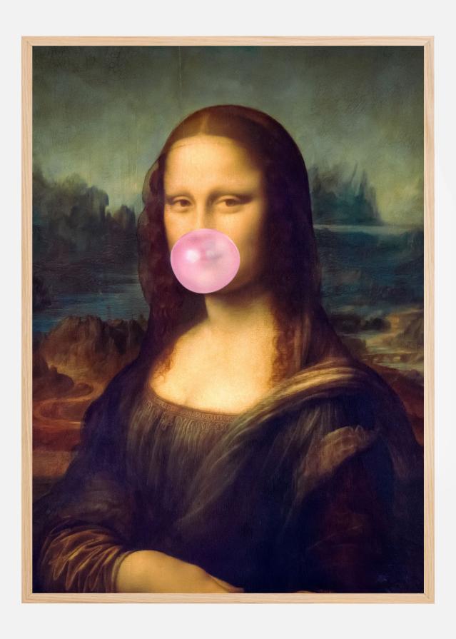 Mona Lisa Bubble Gum Póster