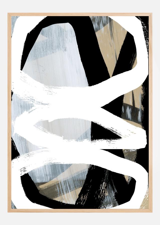 Bold Black On White No3 Póster