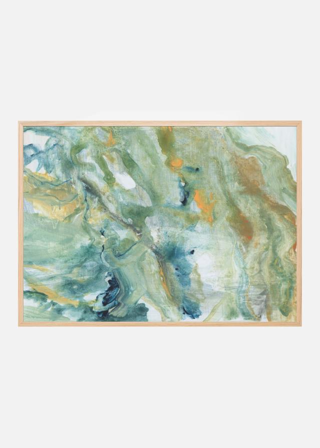 Blue Abstract Forms Póster