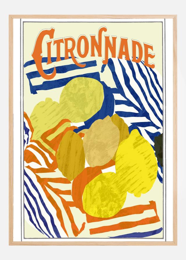 Citronnade Orange and Blue Póster