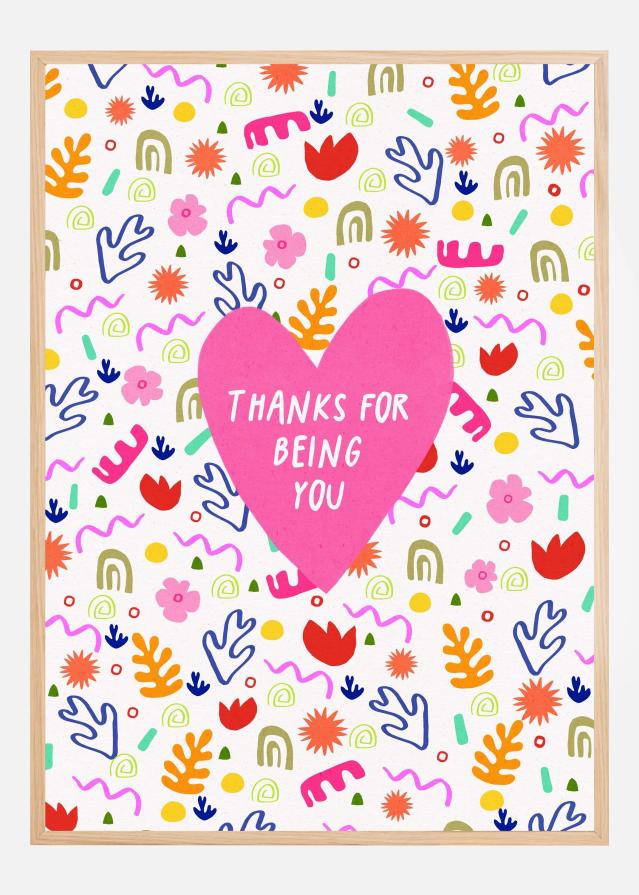 Thanks for Being You Card Póster