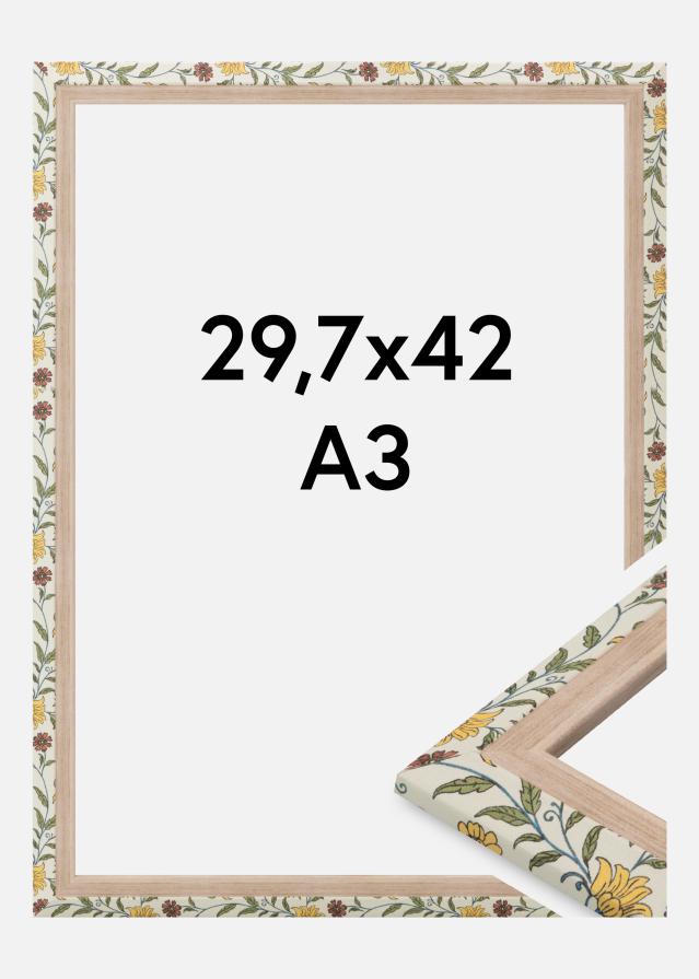 Marco Arco Vidrio acrílico Floral Roble 29,7x42 cm (A3)