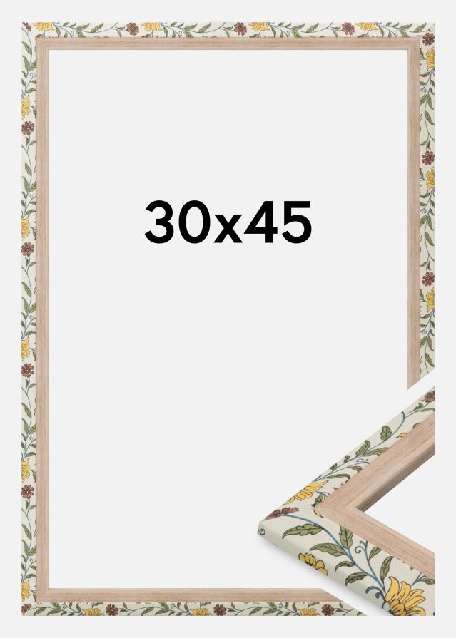 Marco Arco Vidrio acrílico Floral Roble 30x45 cm