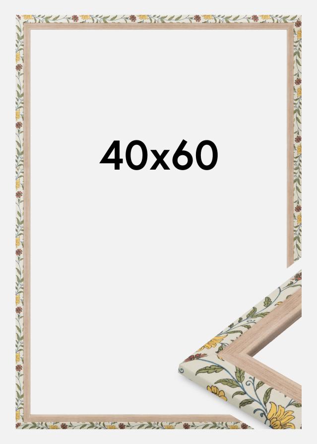 Marco Arco Vidrio acrílico Floral Roble 40x60 cm