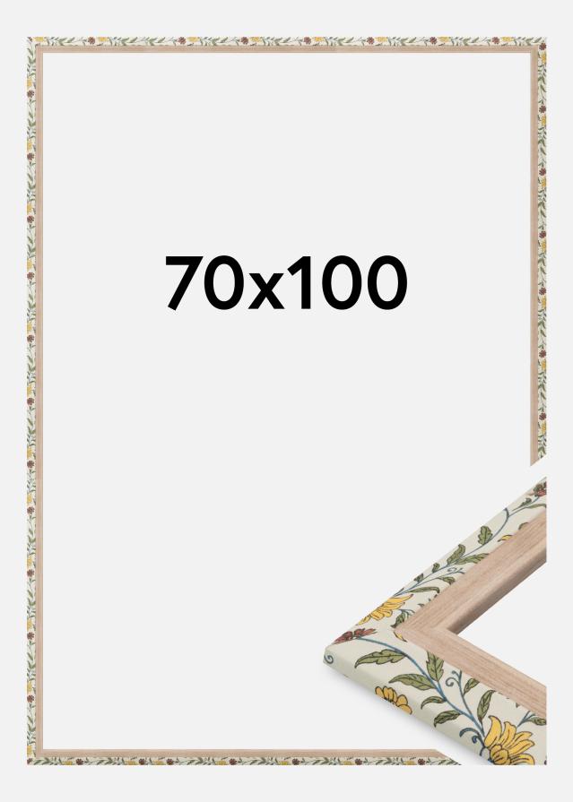 Marco Arco Vidrio acrílico Floral Roble 70x100 cm