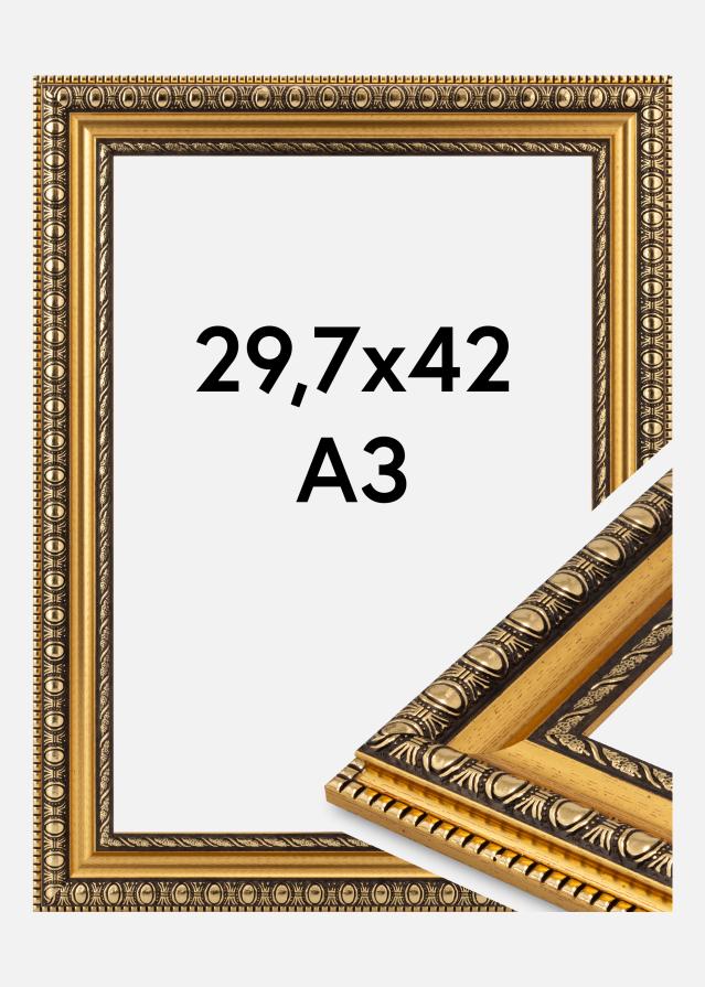 Marco Ornato Vidrio acrílico Oro 29,7x42 cm (A3)