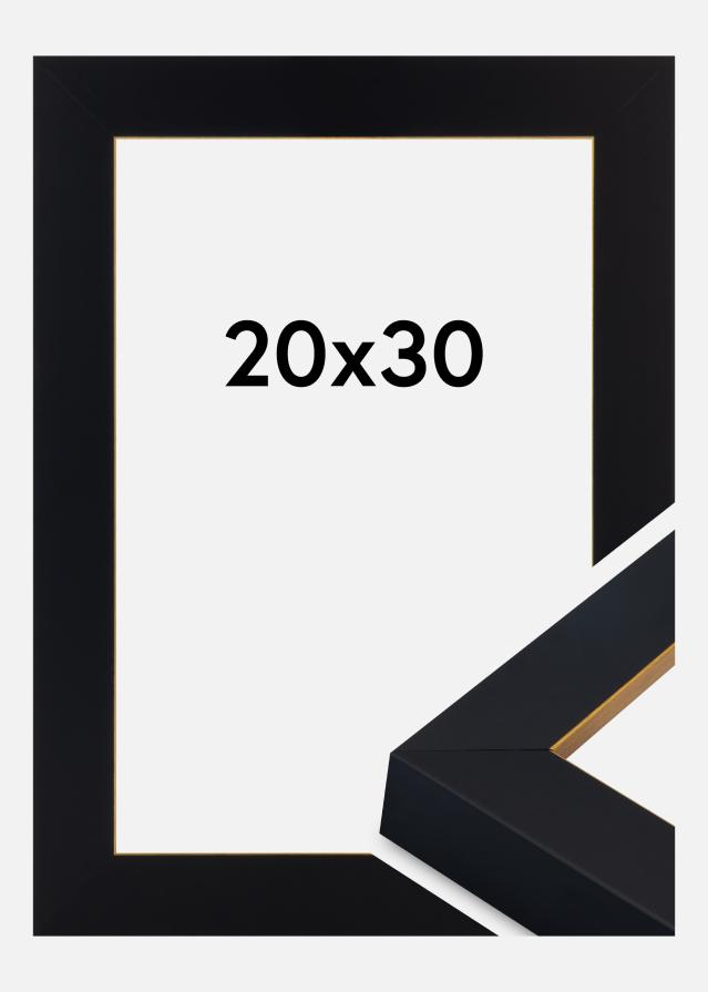 Marco Sussex Vidrio acrílico Negro/Oro 20x30 cm