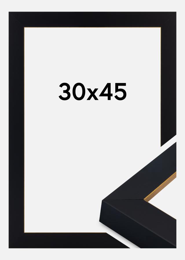 Marco Sussex Vidrio acrílico Negro/Oro 30x45 cm