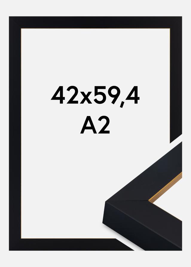 Marco Sussex Vidrio acrílico Negro/Oro 42x59,4 cm (A2)