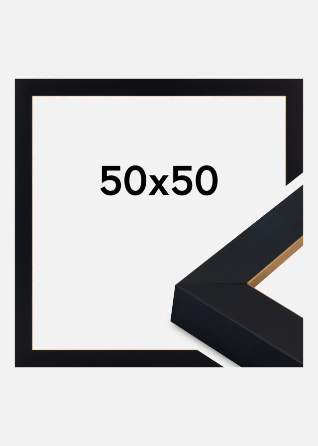 Marco Sussex Vidrio acrílico Negro/Oro 50x50 cm