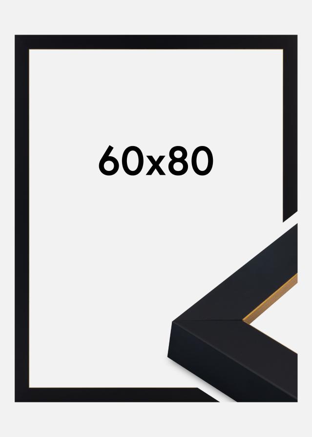 Marco Sussex Vidrio acrílico Negro/Oro 60x80 cm