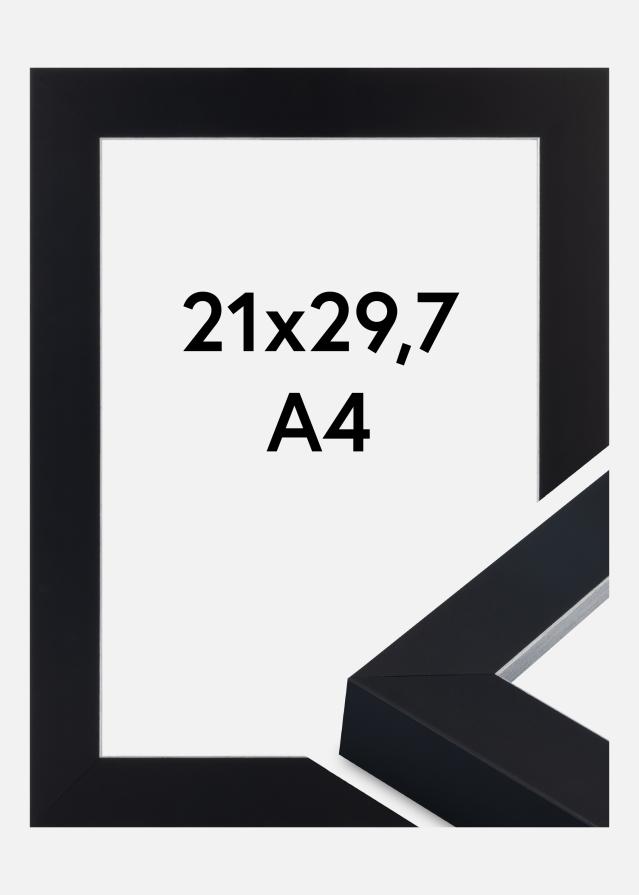 Marco Sussex Vidrio acrílico Negro/Plata 21x29,7 cm (A4)